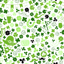 seamless Seamless 3D PBR St Patrick Pattern Texture with Shamrocks and Festive Icons texture 8k free download PBR
