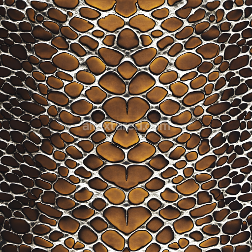 Seamless 3D scaled reptilian skin PBR texture with organic scale creases and natural color variation