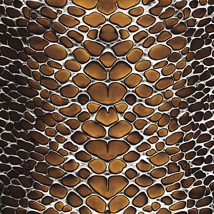Scaled Reptilian Skin With Organic Scale Creases And Natural Color Vari… seamless PBR texture preview