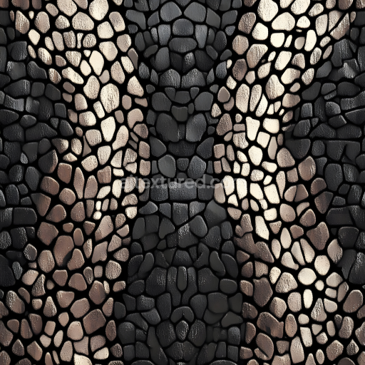 Seamless 3D PBR Skin Texture Featuring Detailed Reptilian Scales and Natural Tonal Variations