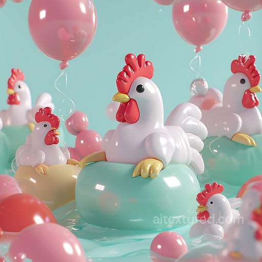 Inflated PBR Texture Featuring Glossy Puffy Vinyl Panels in Soft Pastels seamless Inflated PBR texture