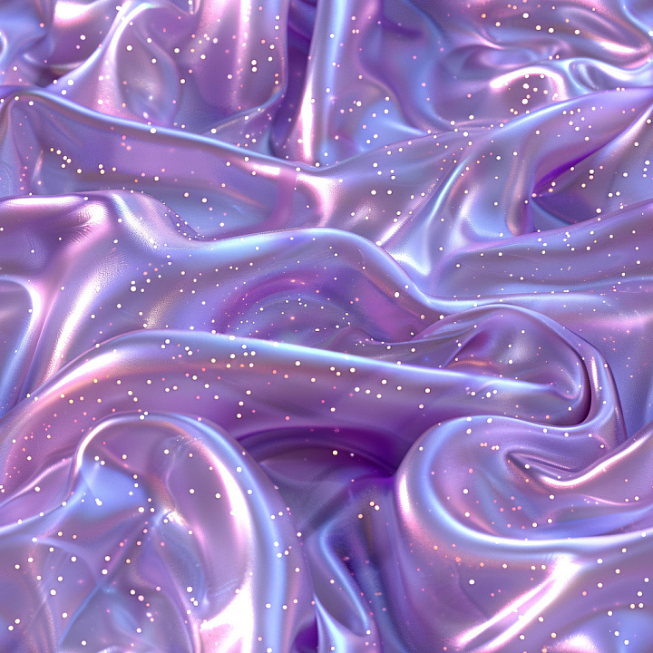 Iridescent Glossy Satin Fabric with Glitter Effect seamless PBR texture preview