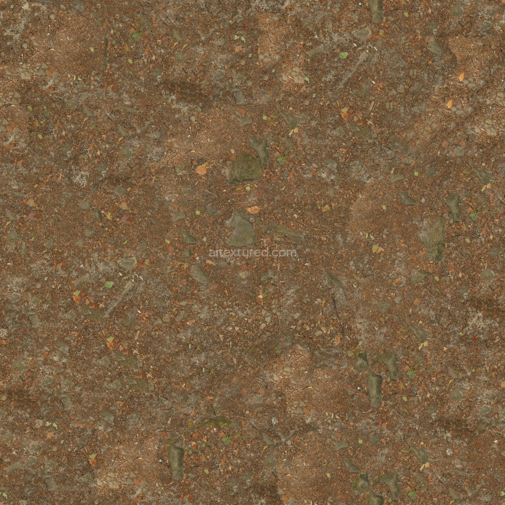 Seamless ground PBR texture with natural earthy tones