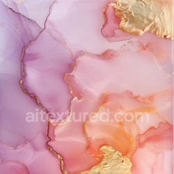 seamless Seamless 3D Alcohol Ink PBR Texture with Pink and Gold Marble Flow texture 8k free download PBR