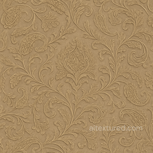 Oriental Arabesque Tile Wallpaper With Embossed Textile Weave And Matte Finish seamless Wallpaper PBR texture