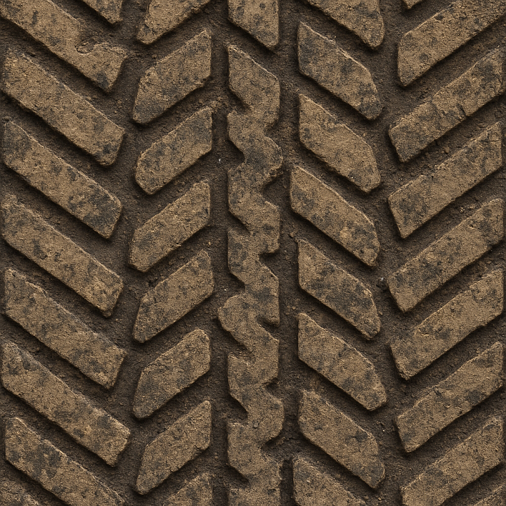Dirty Tire Tread Rubber seamless PBR texture preview