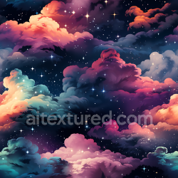 seamless Seamless 3D Colorful Nebula Clouds Space PBR Texture with Starfield texture 8k free download PBR