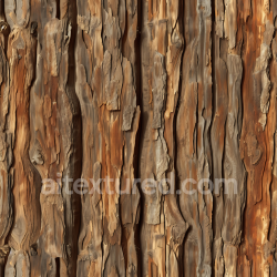 seamless Seamless 3D Weathered Rustic Wood Bark PBR Texture with Natural Layers and Cracks texture 8k free download PBR