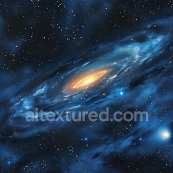 seamless Seamless 3D Space PBR Texture Featuring a Glowing Blue and Gold Spiral Galaxy texture 8k free download PBR