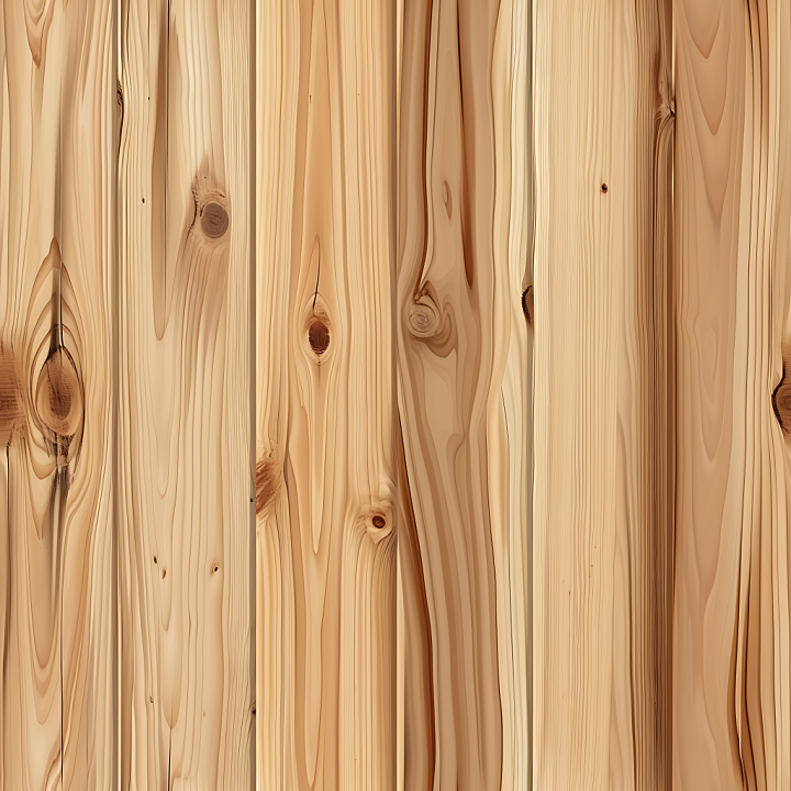 Natural Pine Wood Planks with Knots and Grain seamless PBR texture preview