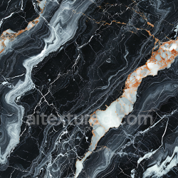 seamless Seamless 3D Black Marble PBR Texture with Bold White and Gold Veins texture 8k free download PBR
