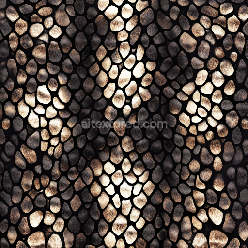 Seamless 3D Reptilian Skin PBR Texture with Detailed Scale Pattern and Natural Sheen