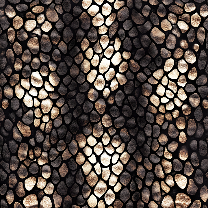 Reptilian Skin with Detailed Scale Pattern and Natural Sheen seamless PBR texture preview