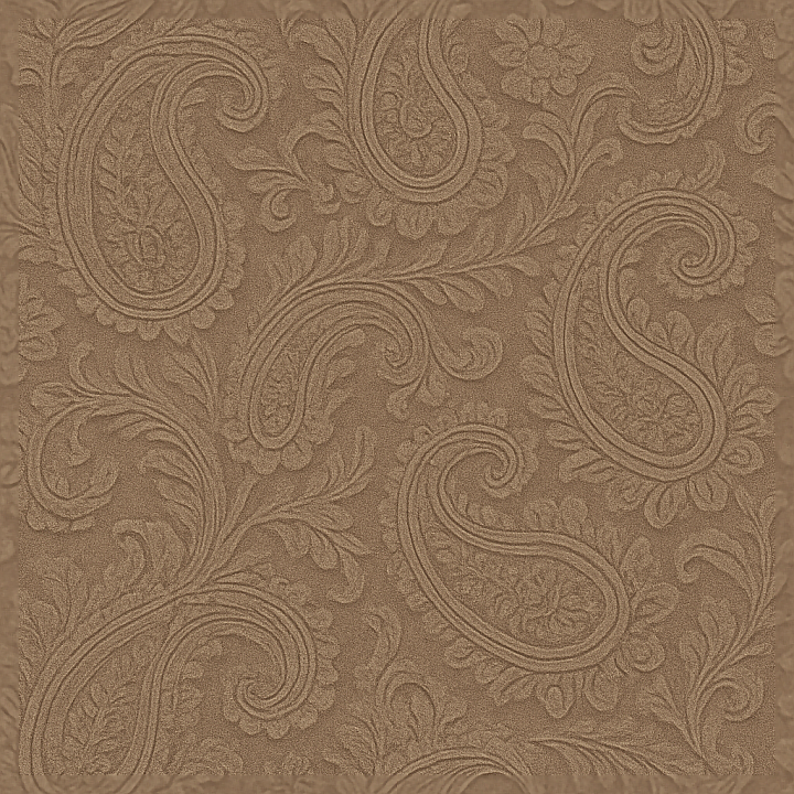 Wallpaper With Vintage Paisley Brocade Raised Pattern seamless PBR texture preview