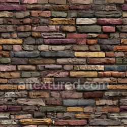 seamless Seamless 3D PBR Texture of Multicolor Cracked Old Brick Wall with Rough Surface texture 8k free download PBR