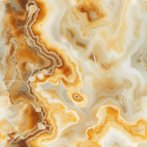 Crema Caramel Marble Texture with Warm Layered Veins and Polished Finish seamless Marble PBR texture