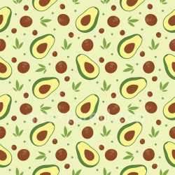 Pattern Bundle - Seamless 3D Pattern PBR Texture Featuring Playful Avocado Motifs in Soft Pastel Palette texture preview