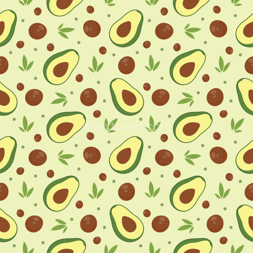 Pattern Bundle - Seamless 3D Pattern PBR Texture Featuring Playful Avocado Motifs in Soft Pastel Palette texture preview