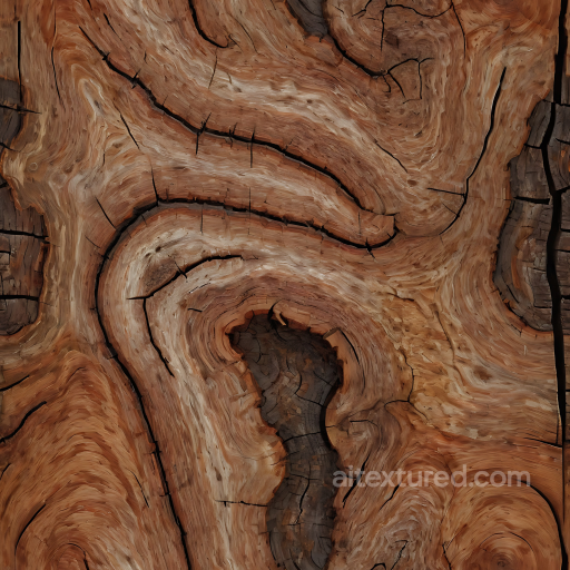 Rustic Aged Wood Seamless Texture with Cracked Grain and Natural Knot Details seamless Wood PBR texture