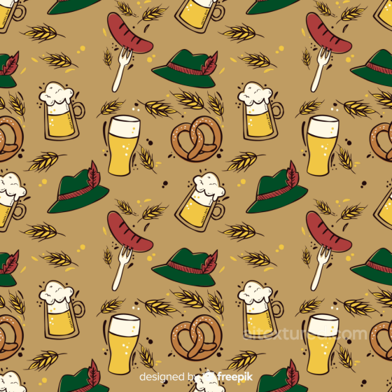 Digital Paper Texture with Beer, Pretzels & Festive Hats St patrick digital paper bundle texture preview