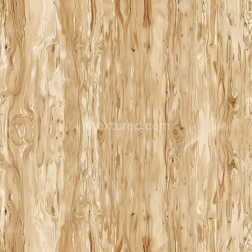 Seamless 3D Pine Wood Planks PBR Texture Featuring Natural Knots and Flowing Grain