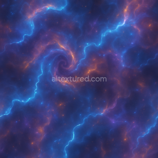 Seamless 3d texture pbr 8k nebula cosmic dust plasma electric arcs neon glow bioluminescence