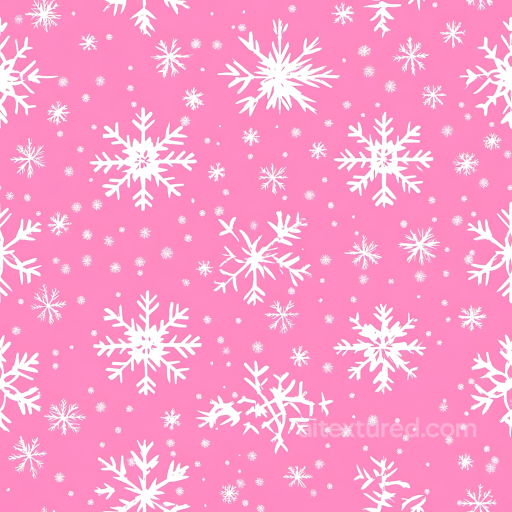 Christmas Digital Paper Texture With White Snowflakes On Pink Background seamless All Christmas Digital paper PBR texture