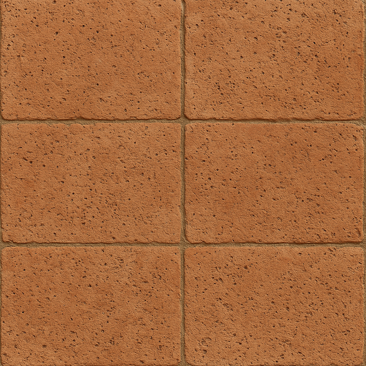 Terracotta Tile Rustic Porous seamless PBR texture preview
