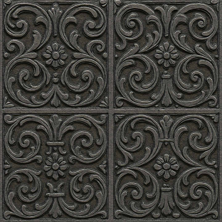 Ornate Basalt seamless PBR texture preview