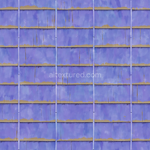 Stylized Cartoon Hand Painted Handpainted Roof Shingles — Seamless PBR Texture