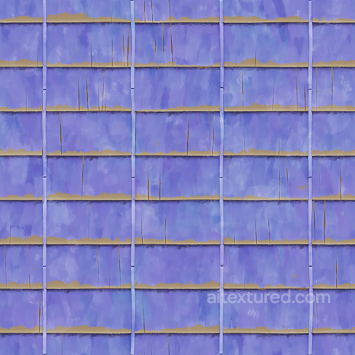 Stylized Cartoon Hand Painted Handpainted Roof Shingles - Seamless PBR Texture seamless Roofing PBR texture