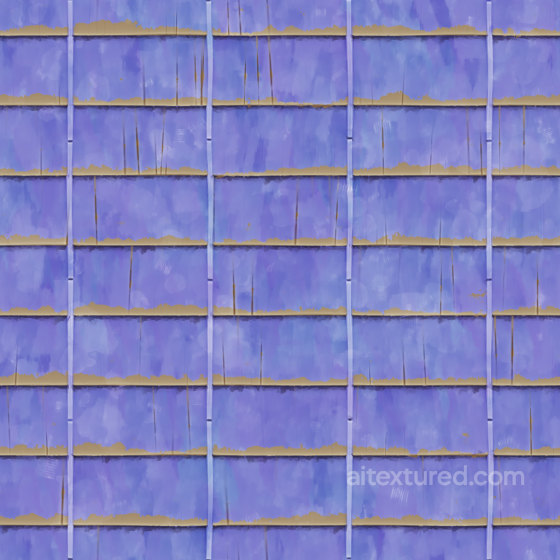 Stylized Cartoon Hand Painted Handpainted Roof Shingles - Seamless PBR Texture Roofing texture preview