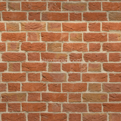 Large Red — Red Large Rough Large Rough Brick — PBR seamless 3D texture