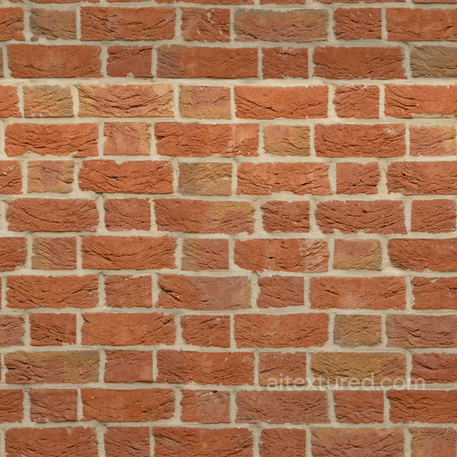 Large Red seamless Brick PBR texture