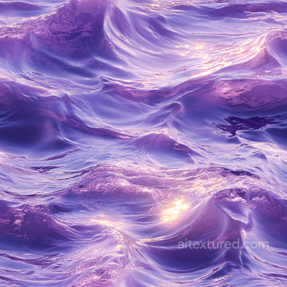 Water Texture Featuring Stylized Purple Ocean Waves with Reflective Highlights Water texture preview