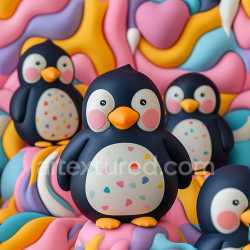 seamless Seamless 3D Inflated Vinyl Panels PBR Texture with Multi-color Wavy Quilting texture 8k free download PBR