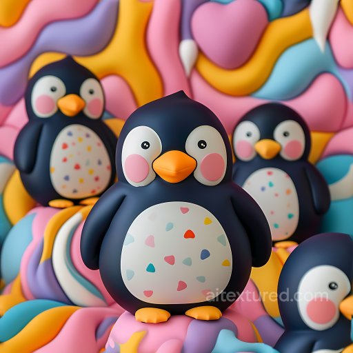 Inflated Vinyl Panels PBR Texture with Multi-color Wavy Quilting seamless Inflated PBR texture