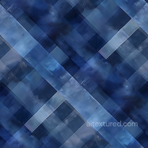 Plaid - Seamless 3D PBR Texture of Blue Metal Panels with Glossy Patina and Subtle Pattern texture preview
