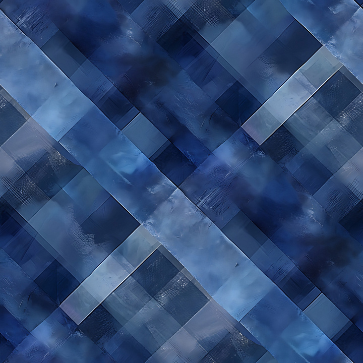 Plaid of Blue Metal Panels with Glossy Patina and Subtle Pattern seamless PBR texture preview