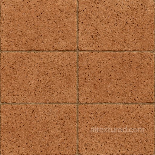 Terracotta Tile Rustic Porous seamless Ceramic-tile PBR texture