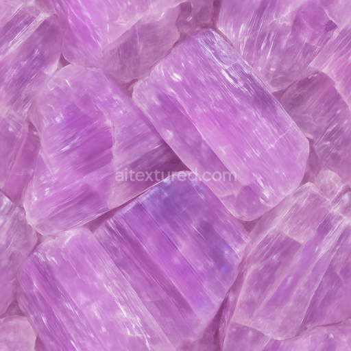 Seamless 3d texture pbr 8k kunzite raw crystal with cleavage planes and translucent stone qualities