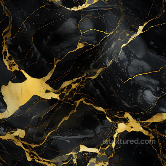 Black Marble PBR Texture with Striking Gold Vein Pattern Marble texture preview