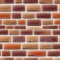seamless Seamless 3D cracked and chipped brick wall PBR texture in warm tones texture 8k free download PBR