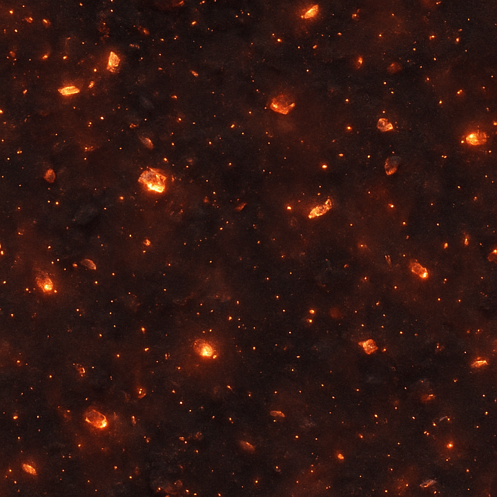 Glowing Embers With Fire Ember Dust And Fire Haze seamless PBR texture preview