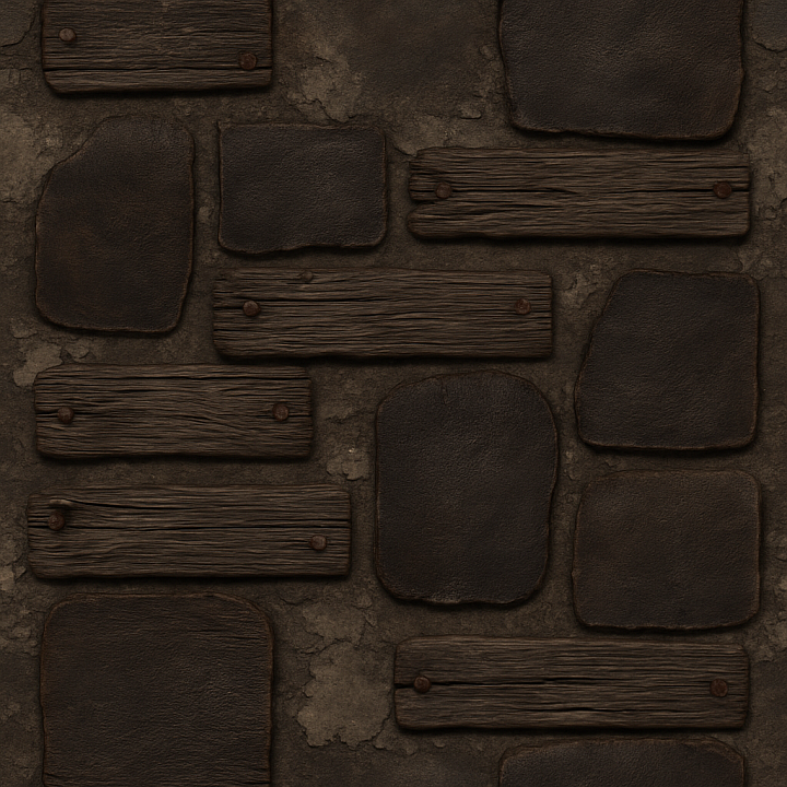 Rusty Nails On Old Wood Planks For Haunted Houses seamless PBR texture preview