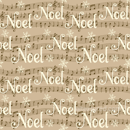 Vintage Paper Texture with Musical Notes and Noel Script Pattern seamless Vintage Scrapbook PBR texture