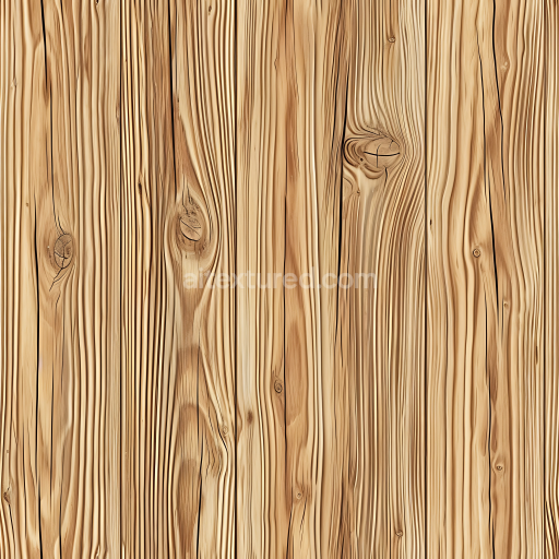 Seamless 3D Natural Pine Wood Floor PBR Texture with Knots and Grain Detail