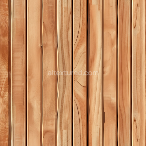 Seamless 3D Light Beech Wood Planks PBR Texture with Natural Grain and Subtle Knots
