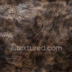 seamless Seamless 3D PBR Distressed Dark Brown Leather Texture with Wrinkled Grain and Patina texture 8k free download PBR