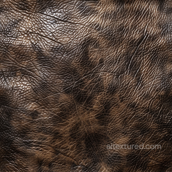 Distressed Dark Brown Leather Texture with Wrinkled Grain and Patina Leather texture preview